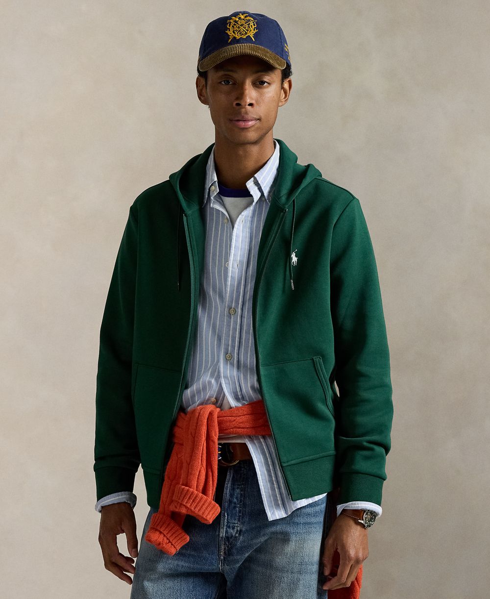 Men's Double-Knit Full-Zip Hoodie
