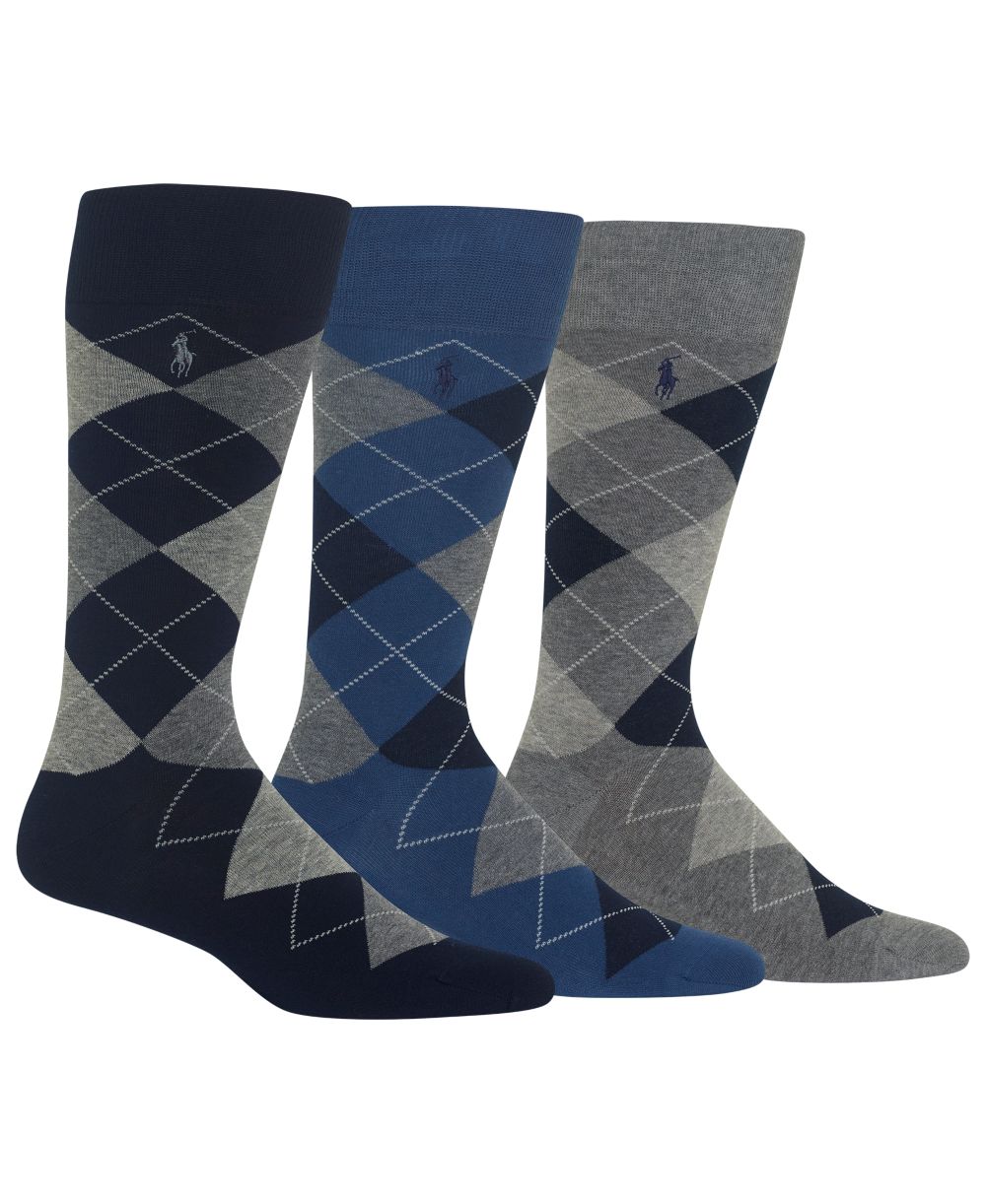 Men's 3-Pack Argyle Dress Socks