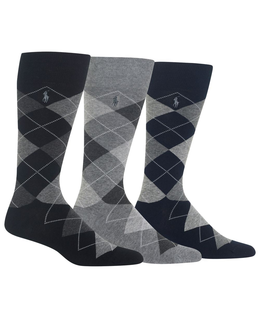Men's 3-Pack Argyle Dress Socks