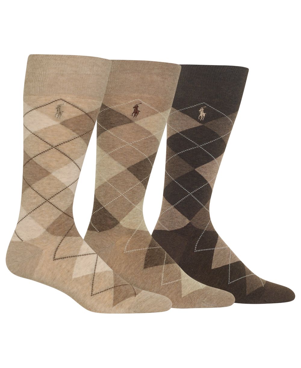 Men's 3-Pack Argyle Dress Socks