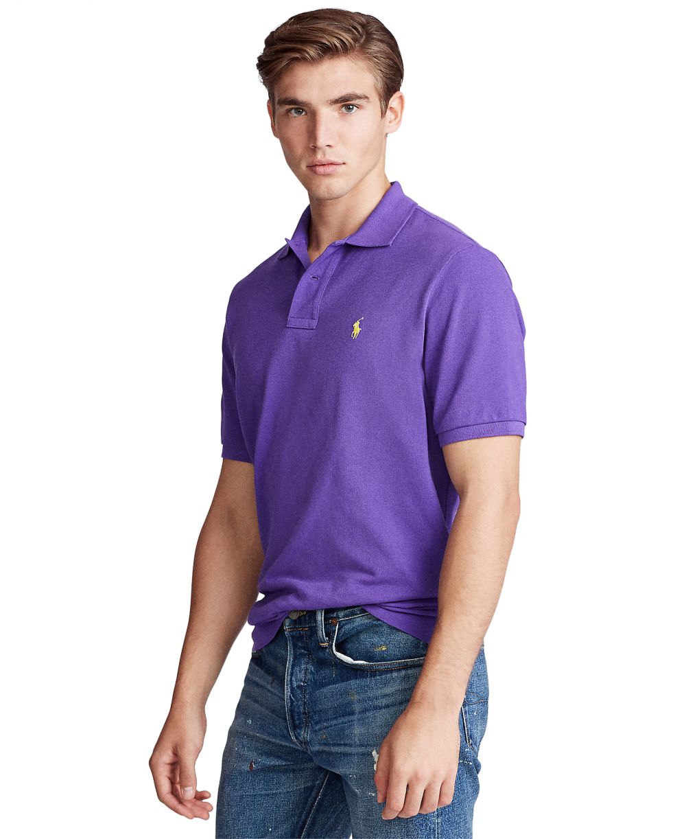 Men's Cotton Custom Slim Fit Mesh Polo Shirt