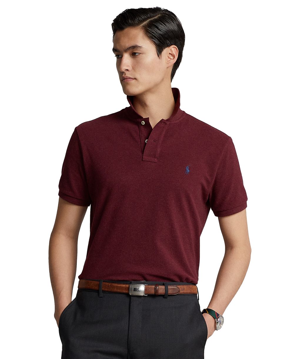 Men's Cotton Custom Slim Fit Mesh Polo Shirt