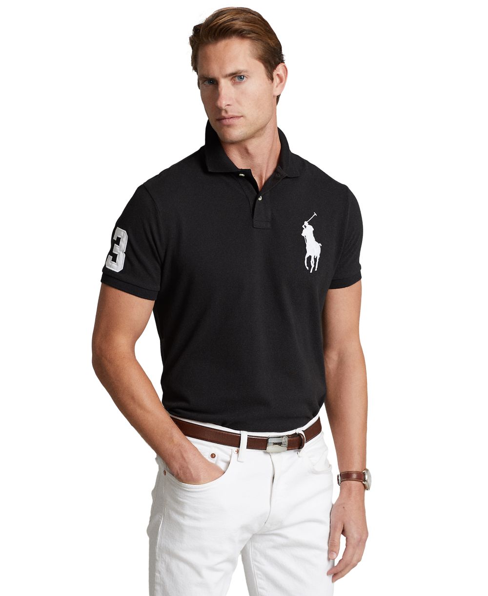 Men's Big Pony Custom Slim-Fit Mesh Polo Shirt