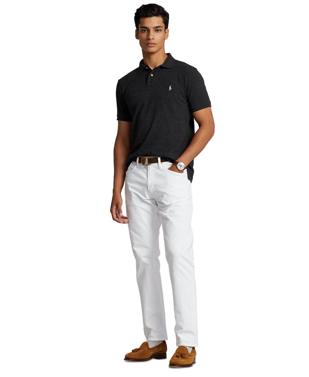 Men's Custom Slim-Fit Mesh Polo Shirt