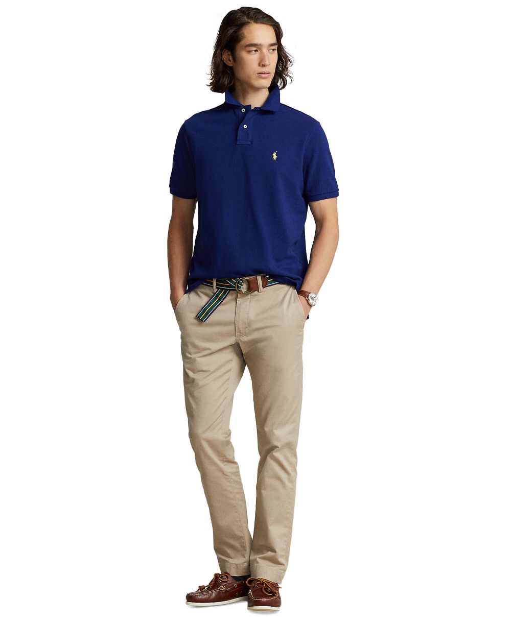 Men's Custom Slim-Fit Mesh Polo Shirt