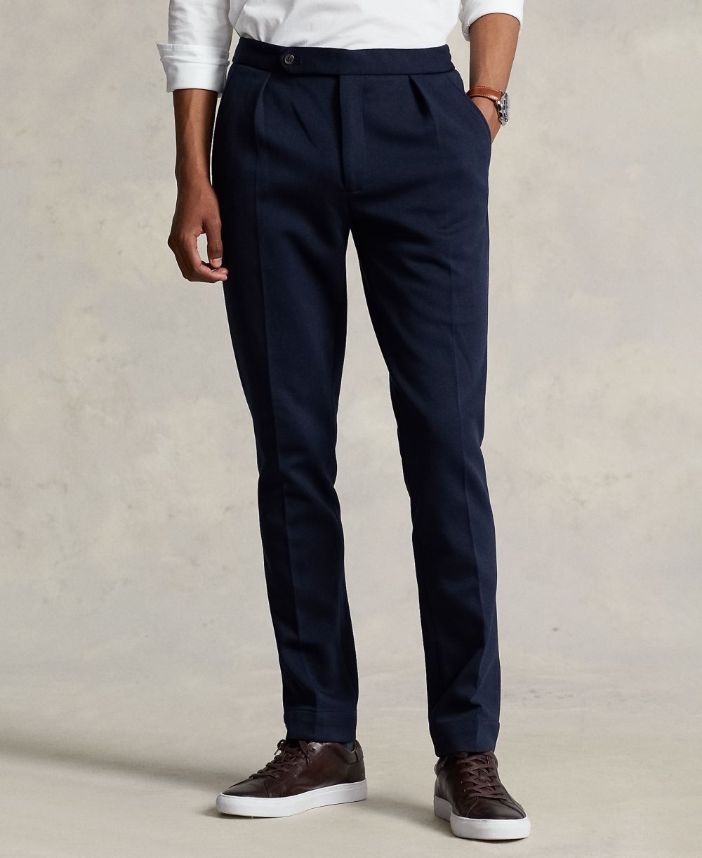 Men's Soft Double-Knit Suit Jacket & Trousers