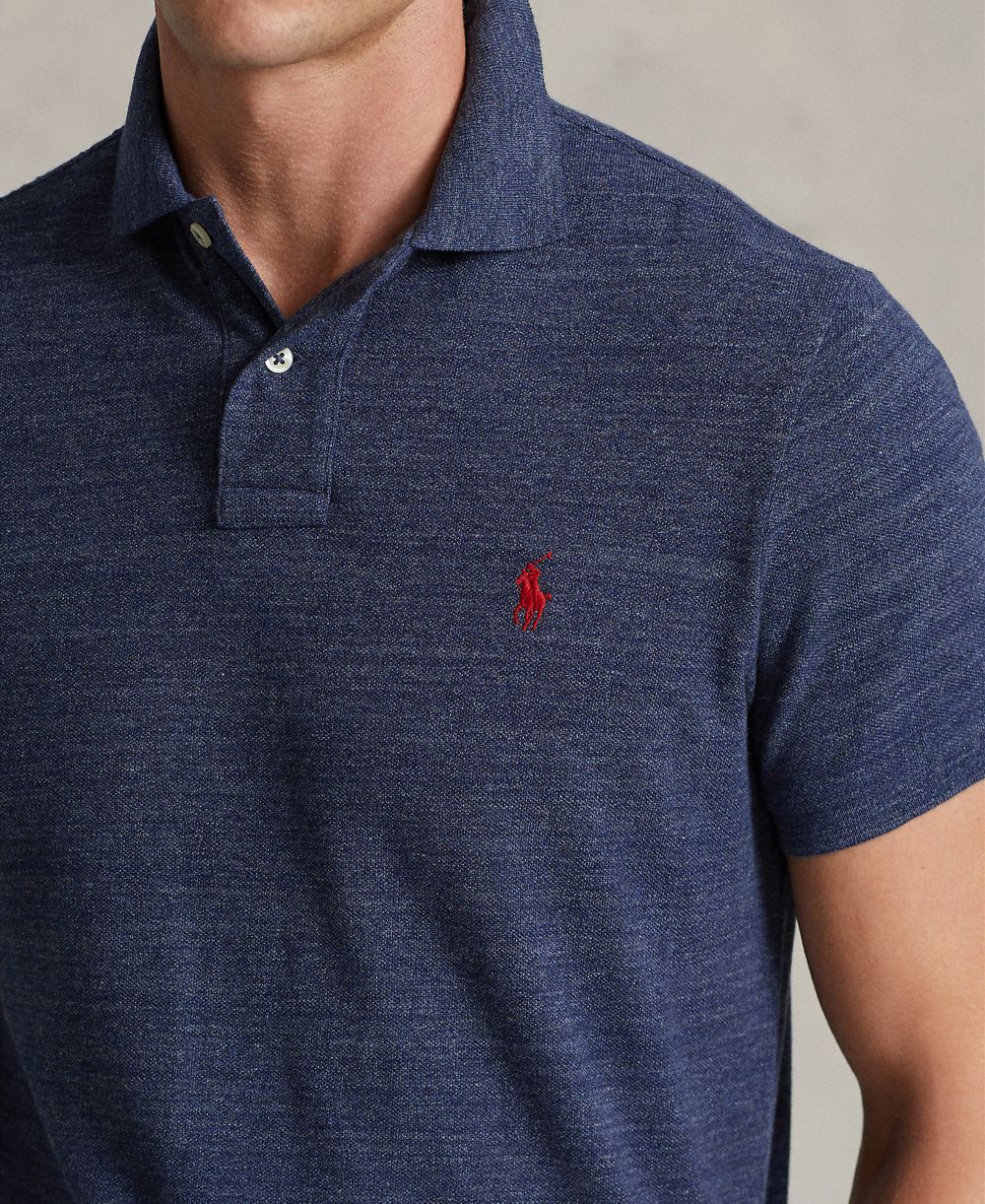 Men's Custom Slim-Fit Mesh Polo Shirt