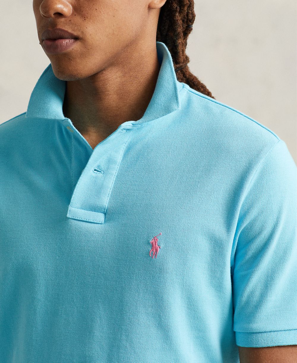 Men's Custom Slim-Fit Mesh Polo Shirt