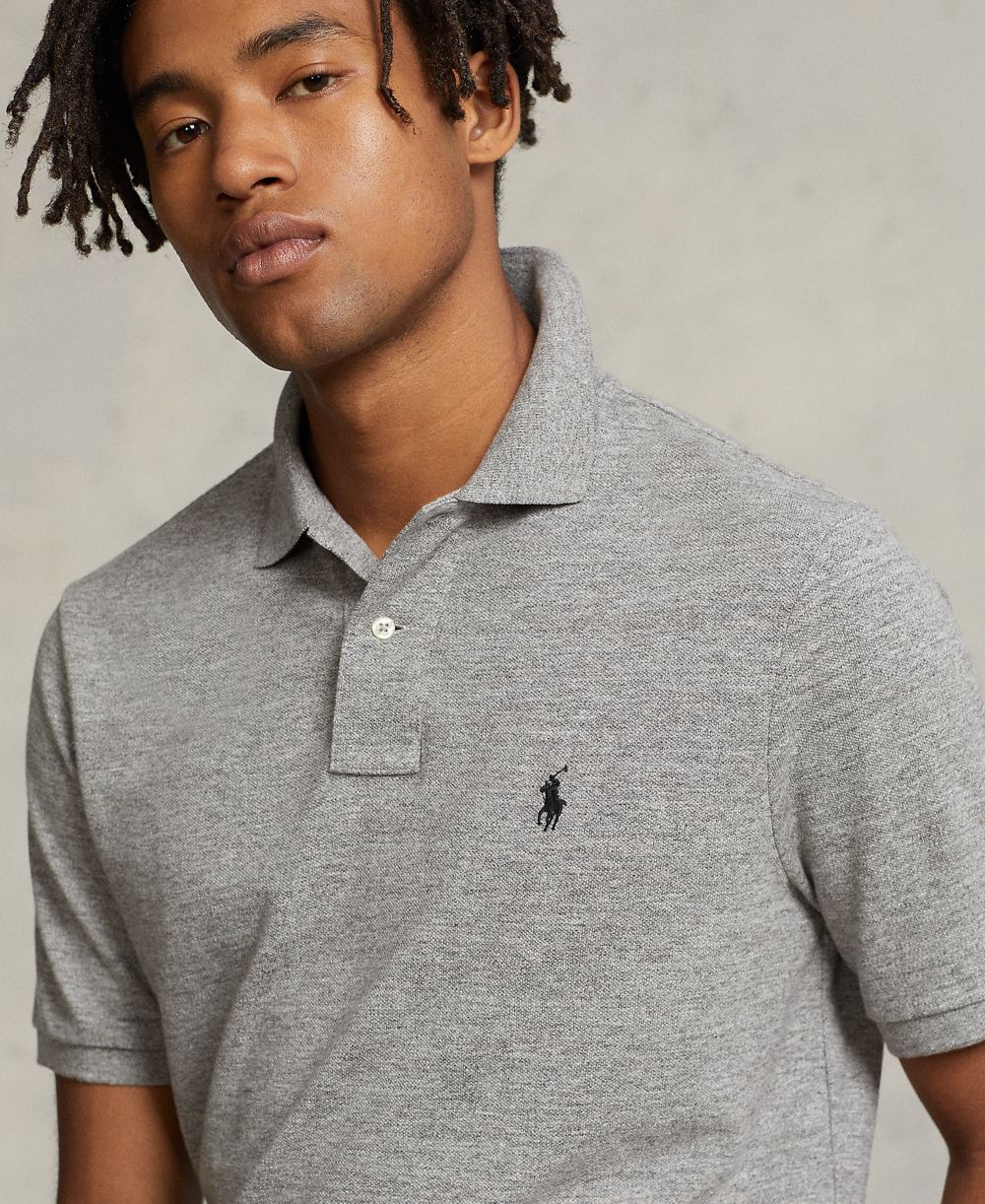 Men's Custom Slim-Fit Mesh Polo Shirt