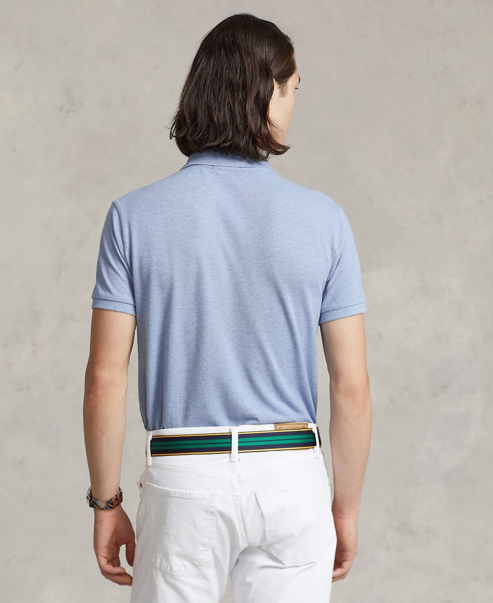 Men's Custom Slim-Fit Mesh Polo Shirt