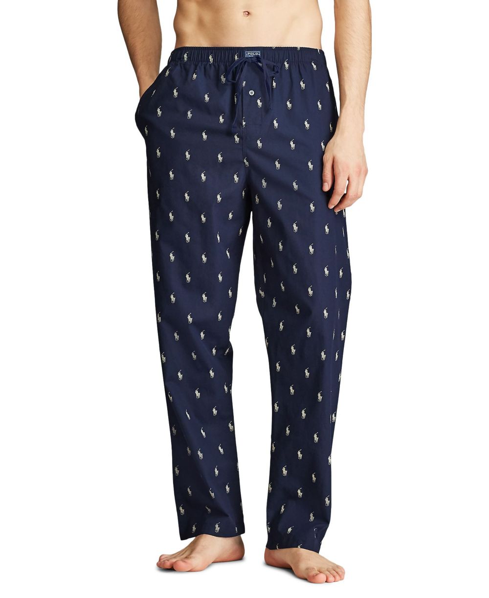 Men's Cotton Jersey Sleep Shirt & Polo Player Pajama Pants