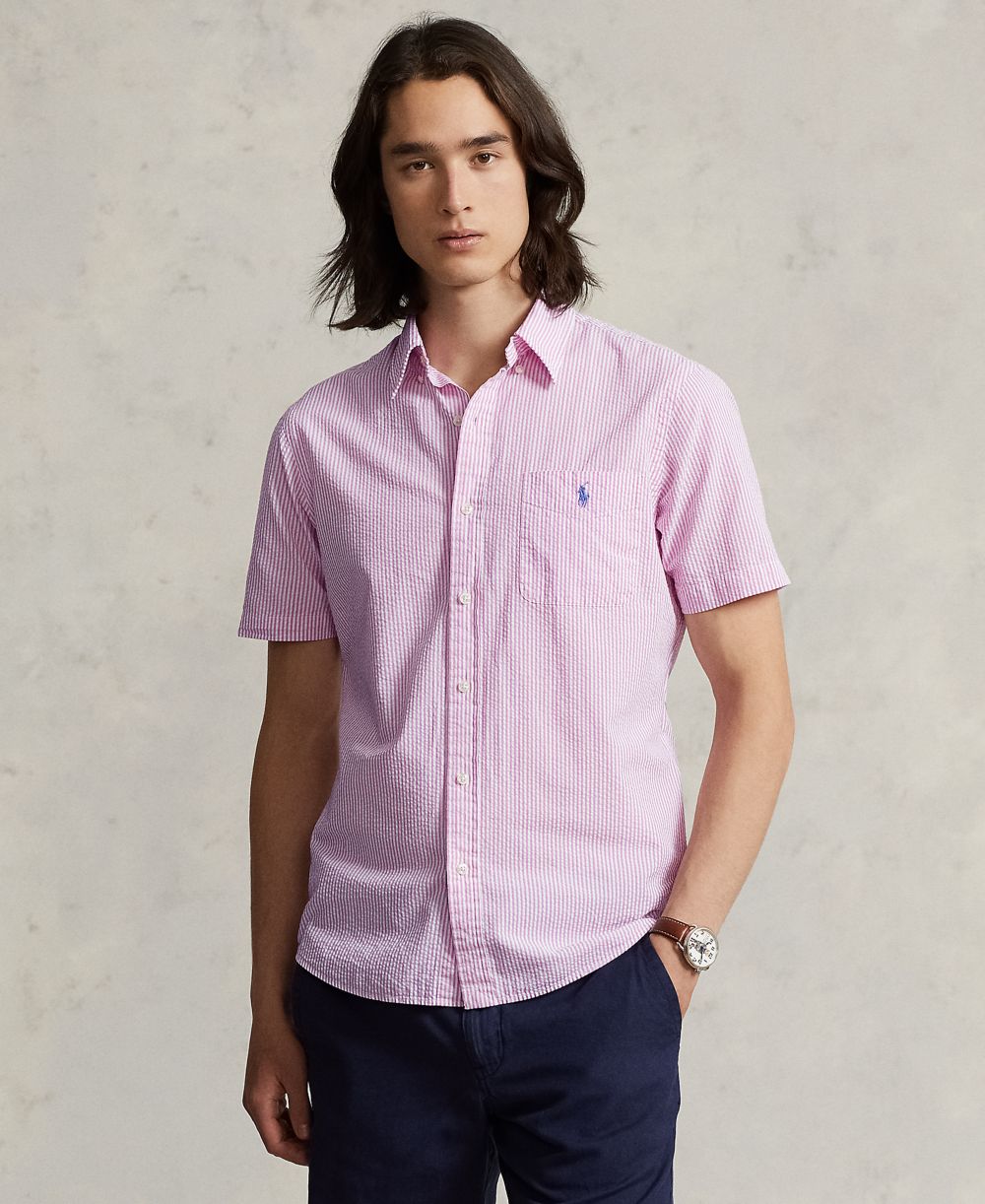 Men's RL Prepster Classic-Fit Seersucker Shirt