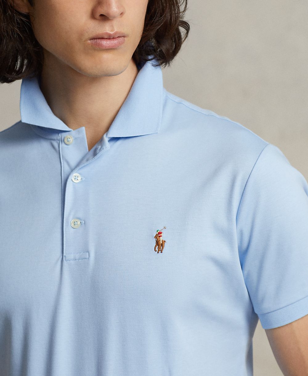 Men’s Slim-Fit Soft Cotton Polo Shirt
