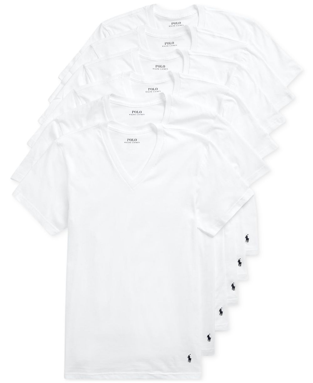 Men's Classic-Fit V-Neck Undershirts, 5+ 1 Free Bonus Pack