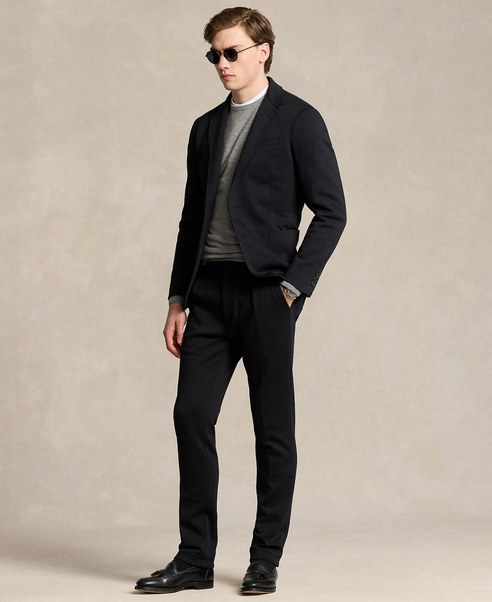 Men's Soft Double-Knit Suit Jacket & Trousers