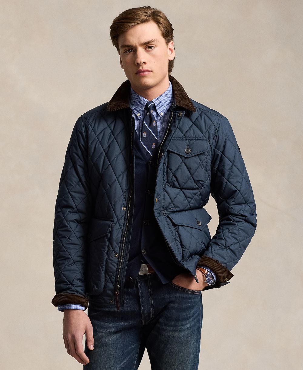 Men's Beaton Quilted Water-Repellent Full-Zip Jacket