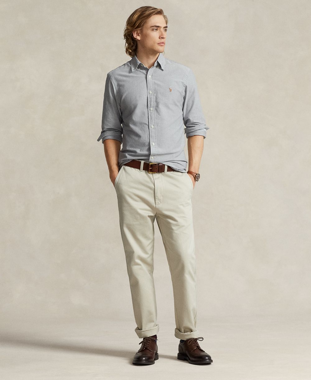 Men's Long-Sleeve Oxford Shirt