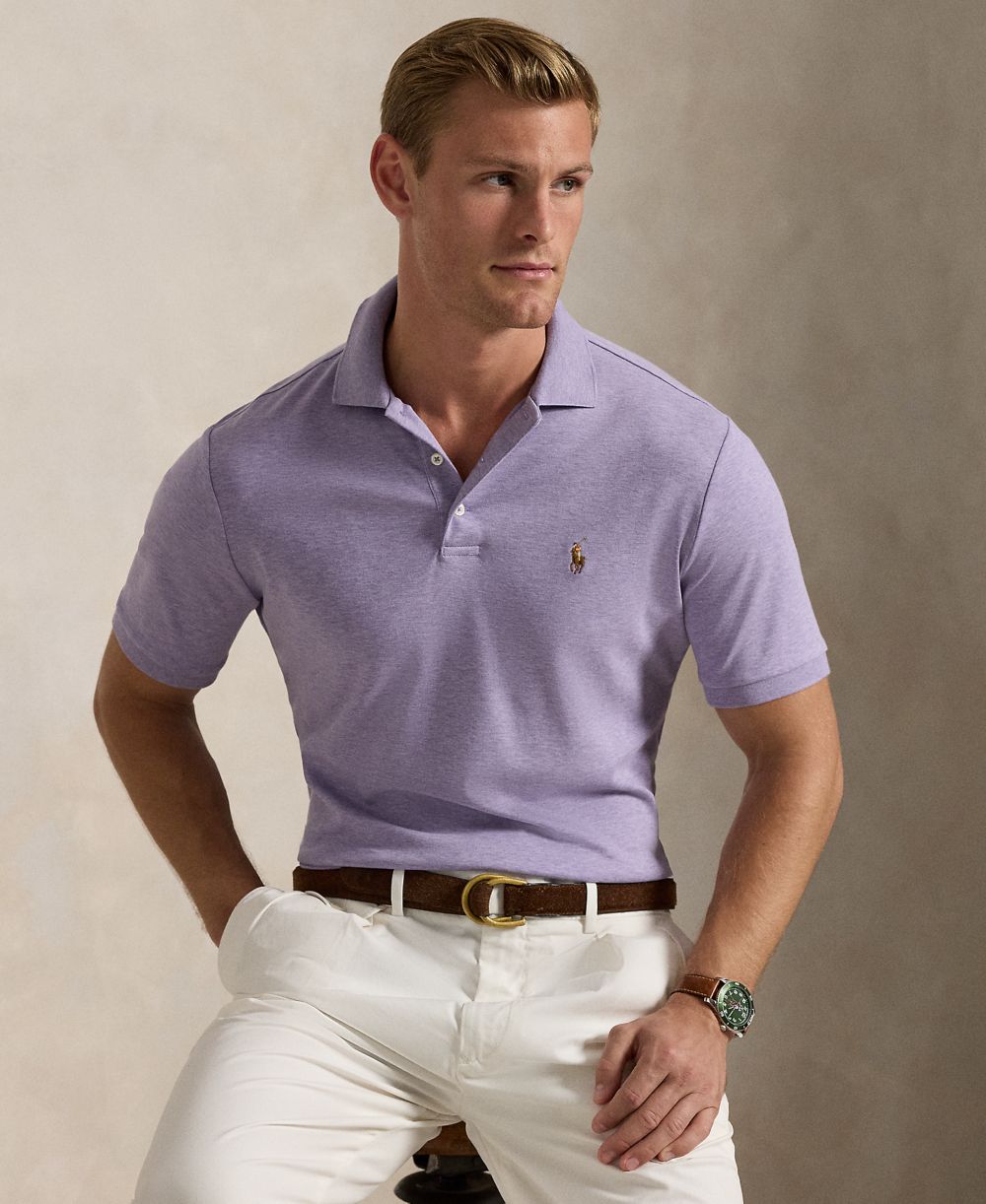 Men's Classic-Fit Soft Cotton Polo Shirt