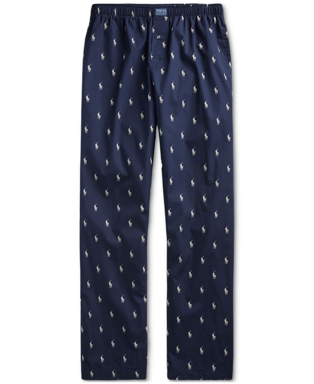 Men's Cotton Jersey Sleep Shirt & Polo Player Pajama Pants