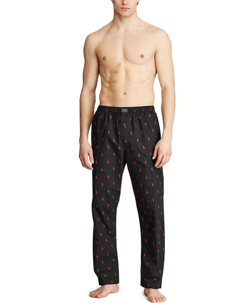 Men's Cotton Jersey Sleep Shirt & Polo Player Pajama Pants