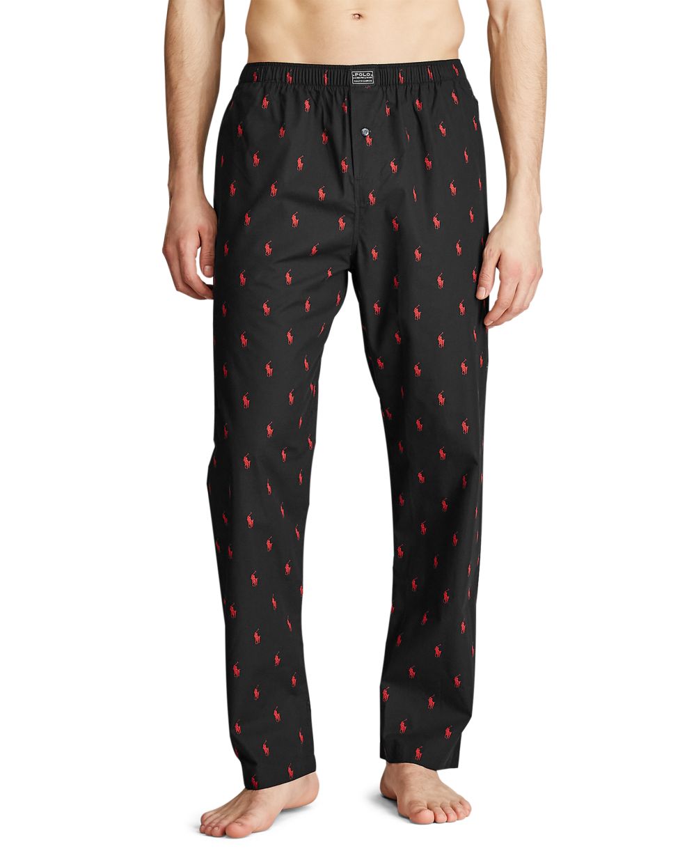 Men's Cotton Jersey Sleep Shirt & Polo Player Pajama Pants