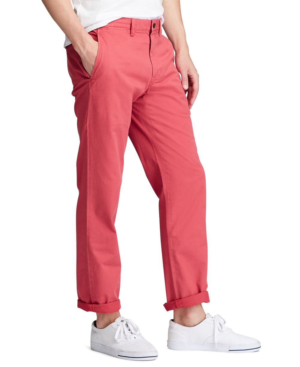 Men's Straight-Fit Washed Stretch Chino Pants