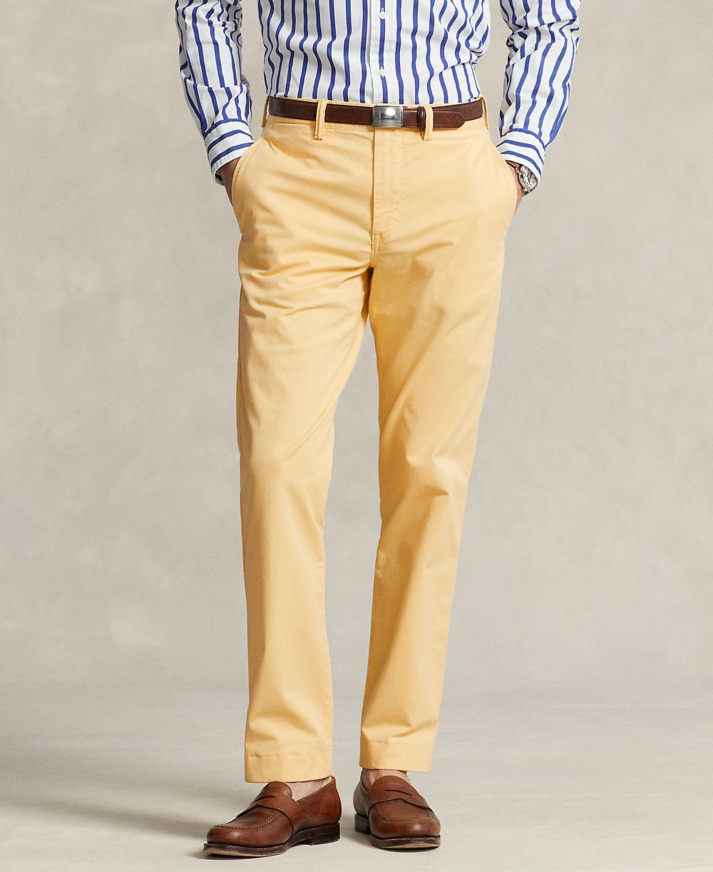 Men's Straight-Fit Washed Stretch Chino Pants