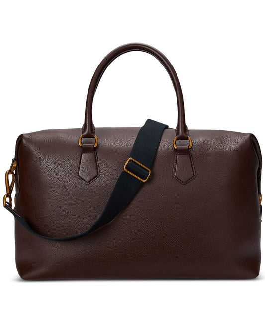 Men's Pebbled Leather Duffel Bag
