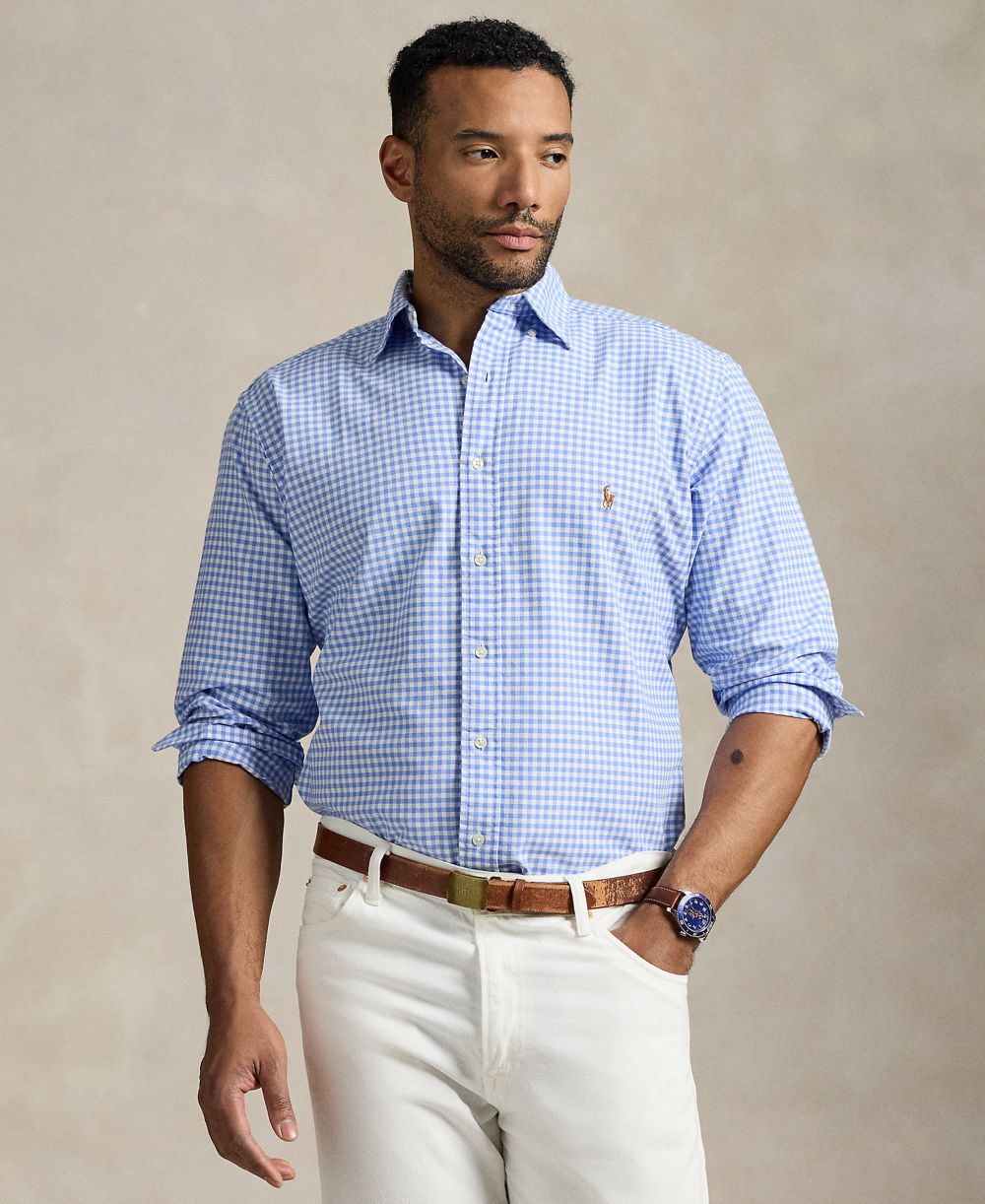 Men's Big & Tall Long-Sleeve Oxford Shirt