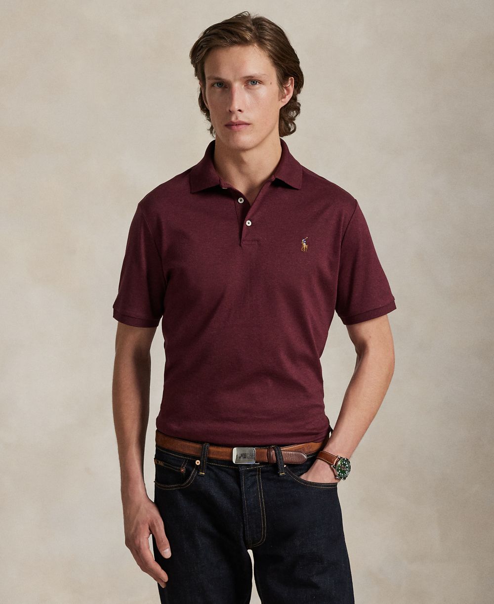 Men’s Slim-Fit Soft Cotton Polo Shirt