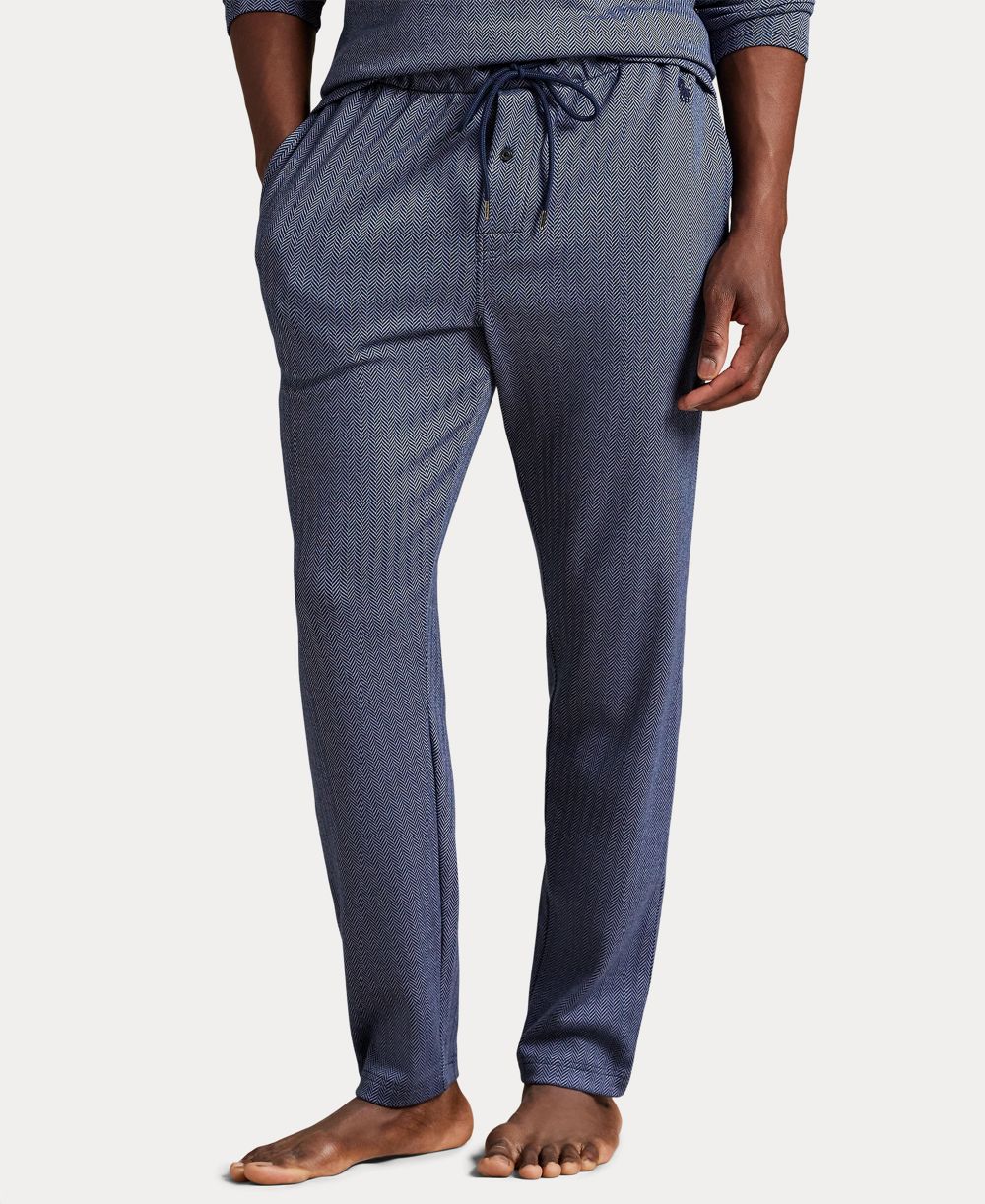 Men's Herringbone Drawstring Pajama Pants