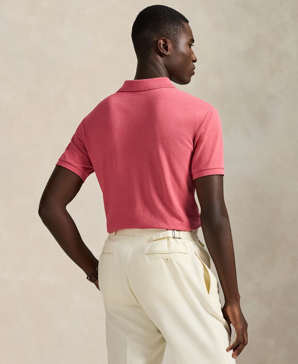 Men's Custom Slim-Fit Mesh Polo Shirt