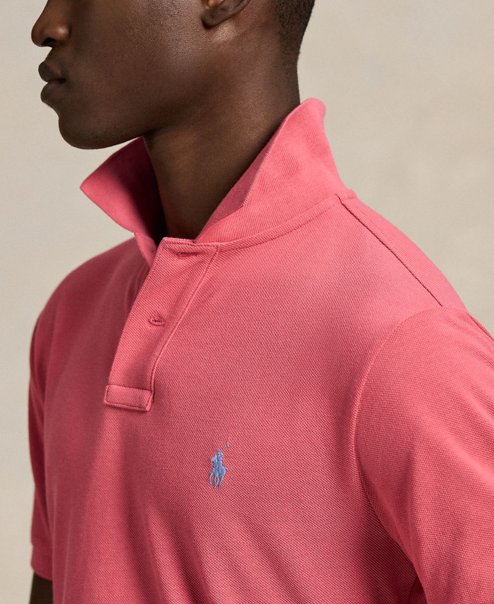 Men's Custom Slim-Fit Mesh Polo Shirt