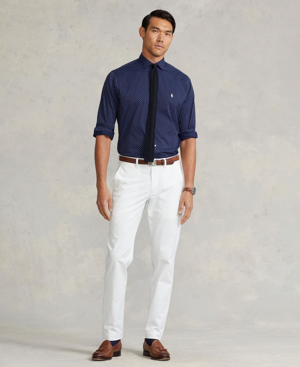 Men's Straight-Fit Washed Stretch Chino Pants