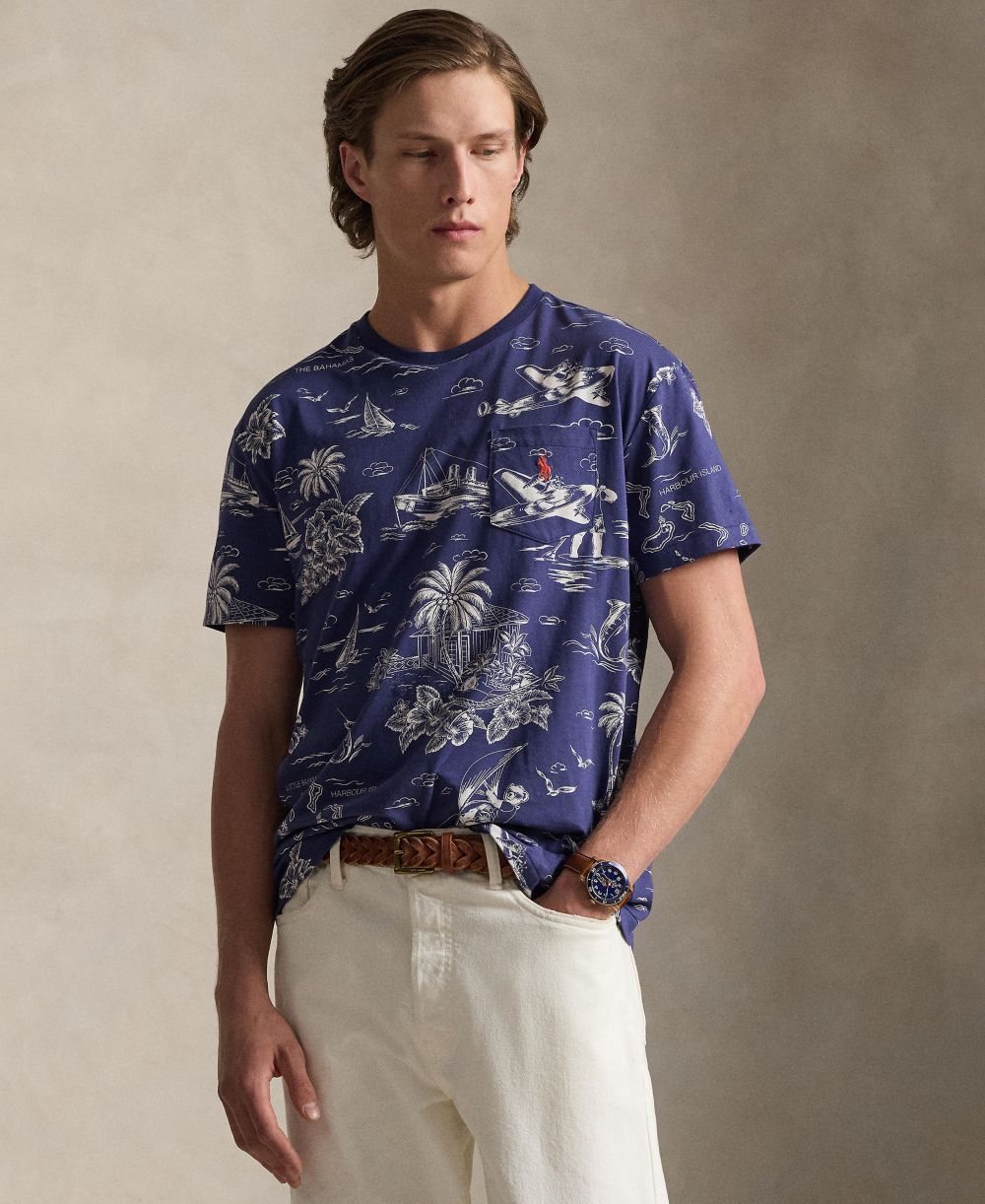 Men's Classic-Fit Tropical Jersey T-Shirt