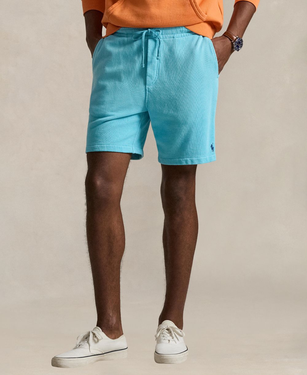 Men's Embroidered Pony Drawstring Shorts