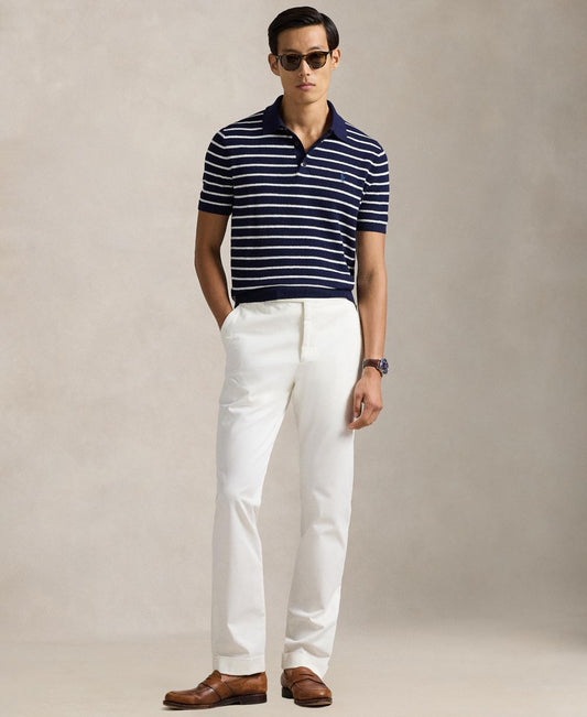 Men's Short-Sleeve Polo Collar Sweater