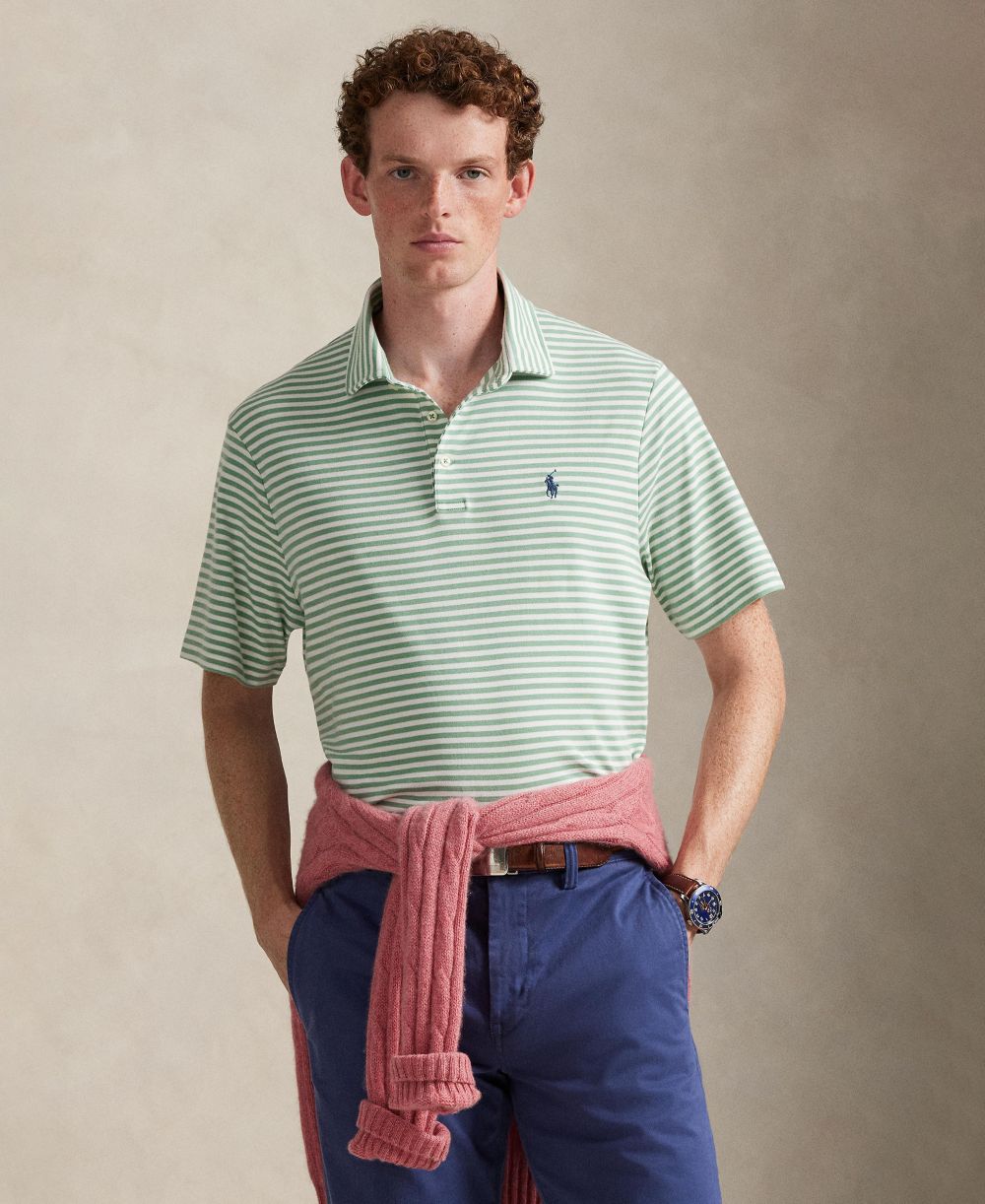 Men's Classic Stripe Polo Shirt