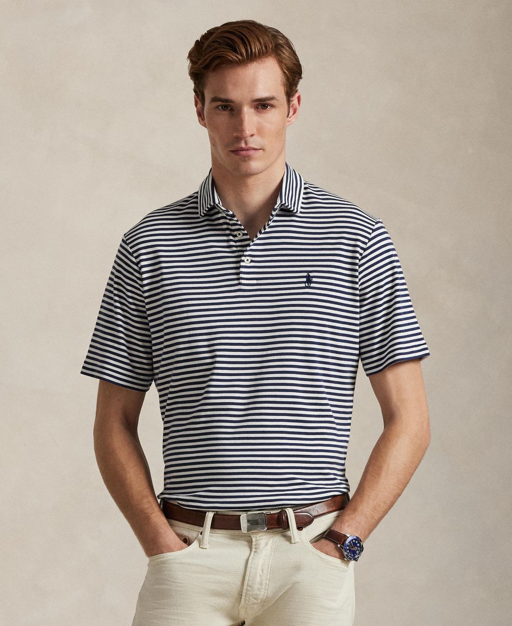 Men's Classic Stripe Polo Shirt