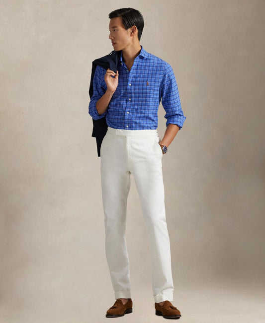 Men's Custom-Fit Plaid Oxford Shirt