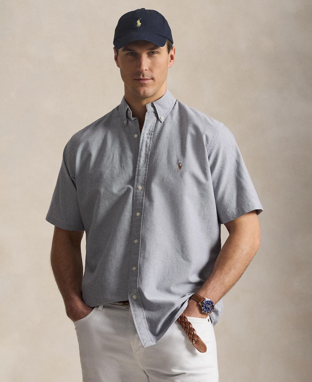 Men's Big & Tall Plaid Oxford Shirt