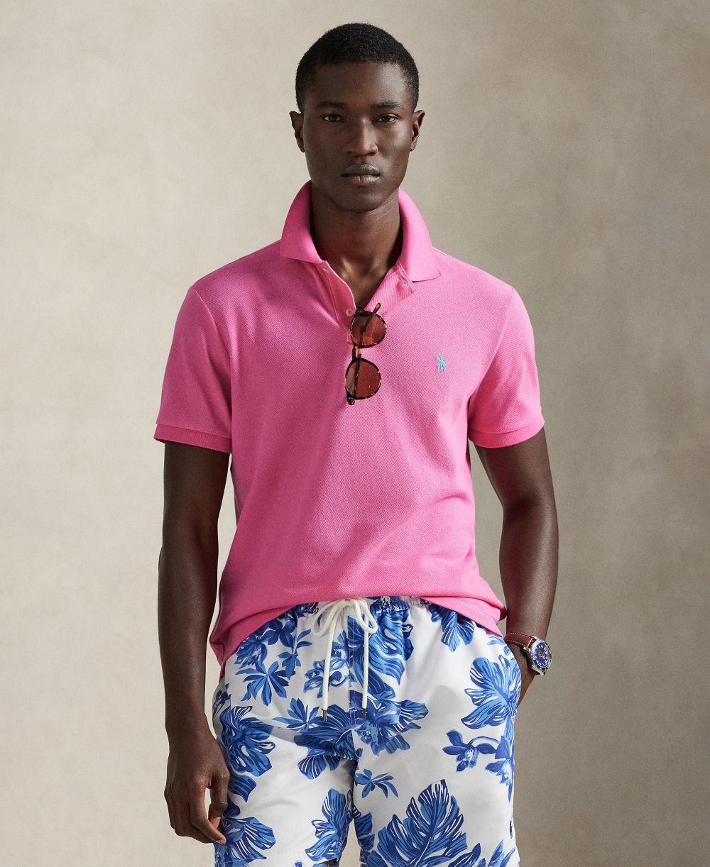 Men's Cotton Custom Slim Fit Mesh Polo Shirt
