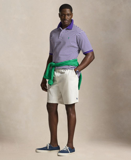 Men's Big & Tall Striped Mesh Polo Shirt