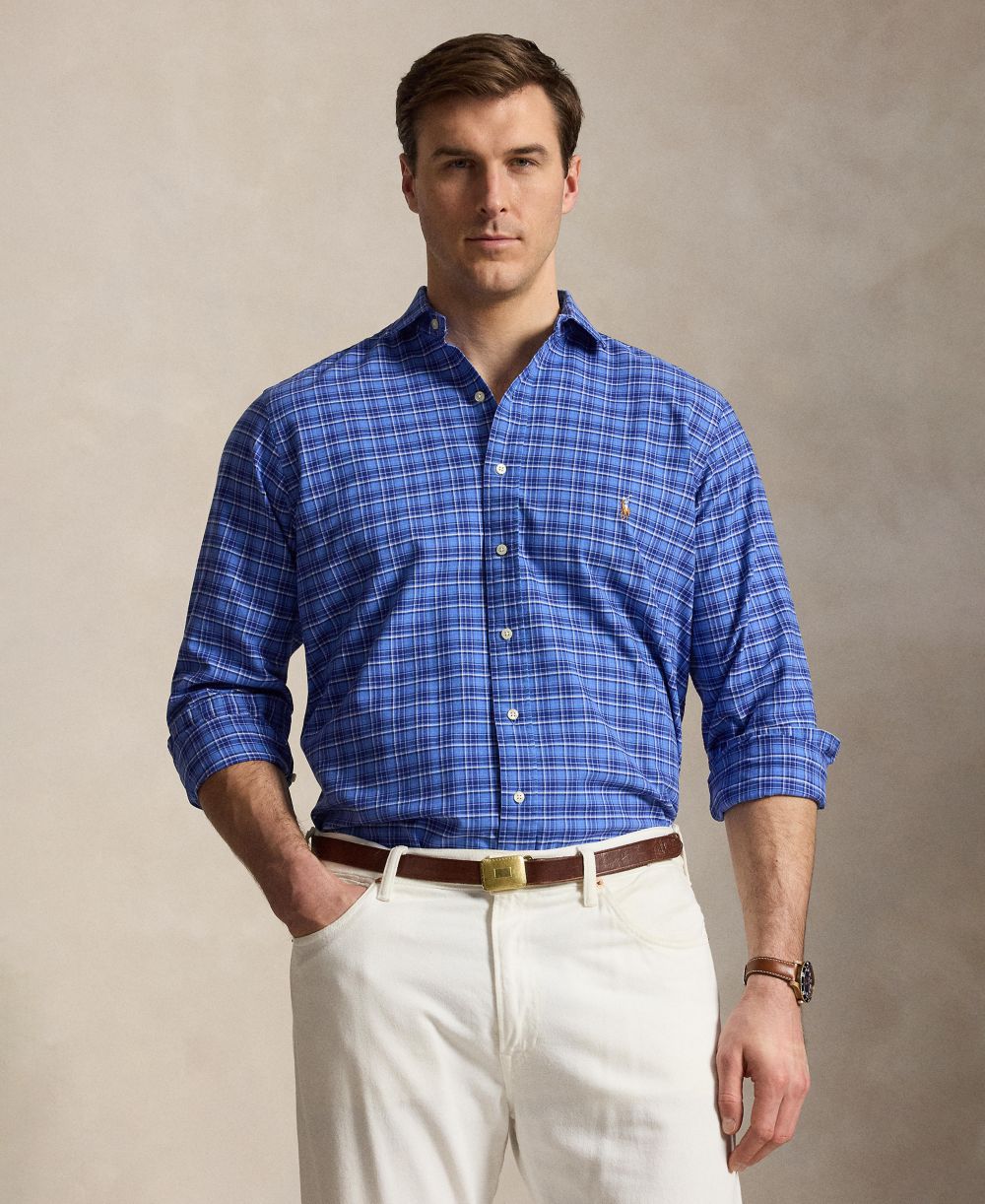 Men's Big & Tall Long-Sleeve Oxford Shirt
