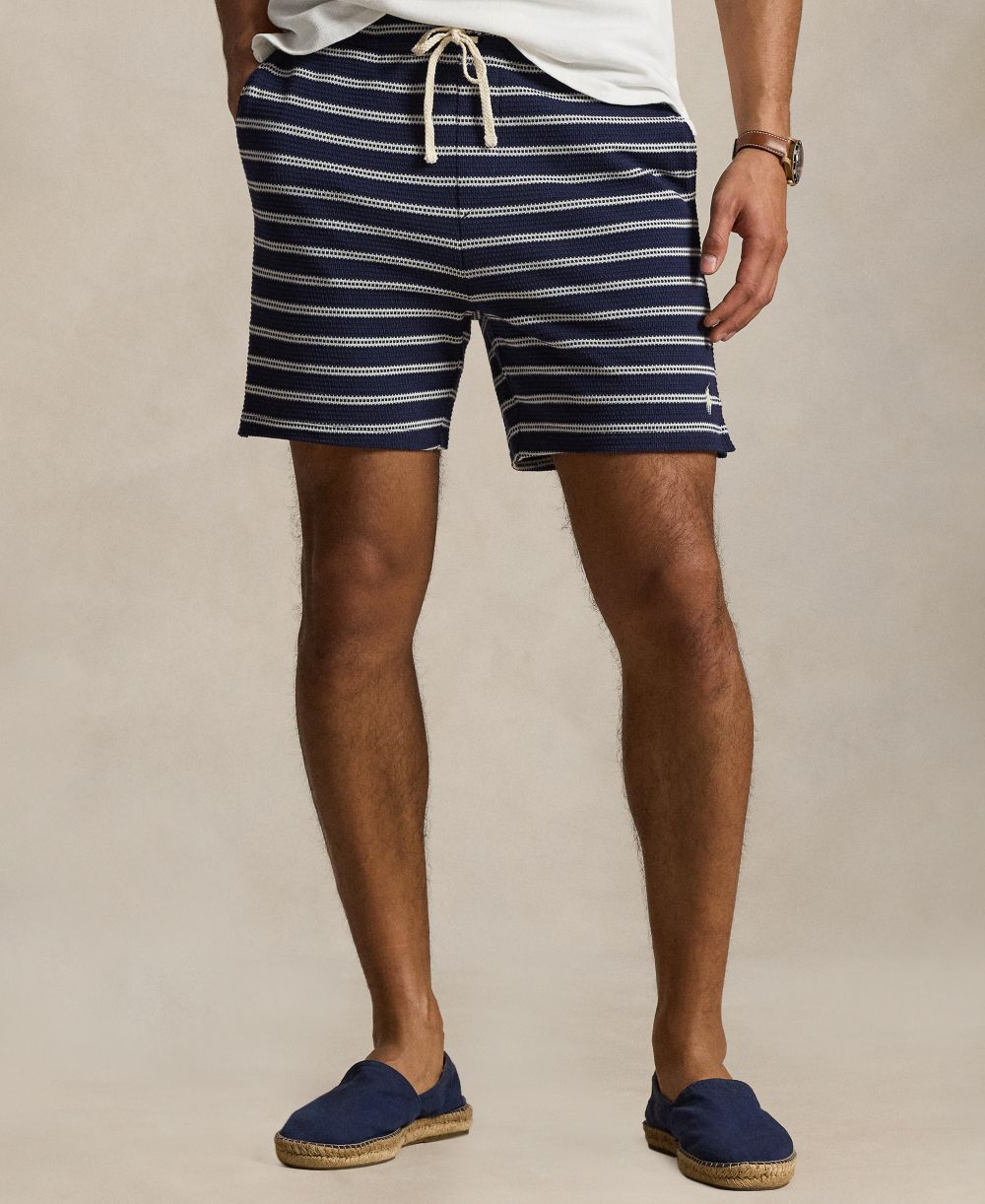 Men's Striped Slim-Fit Shorts