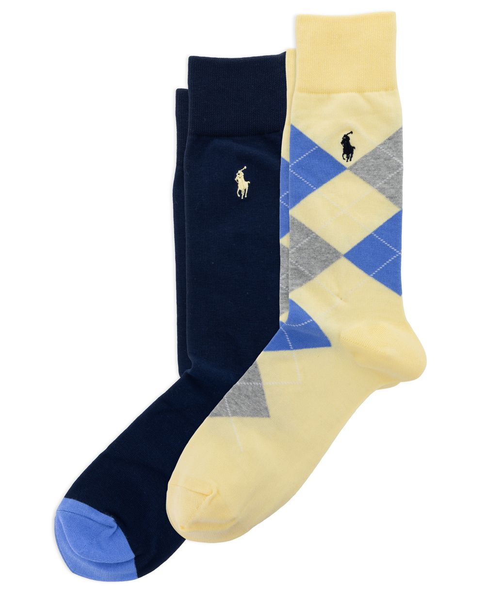 Men's Argyle Slack Socks, 2-Pack