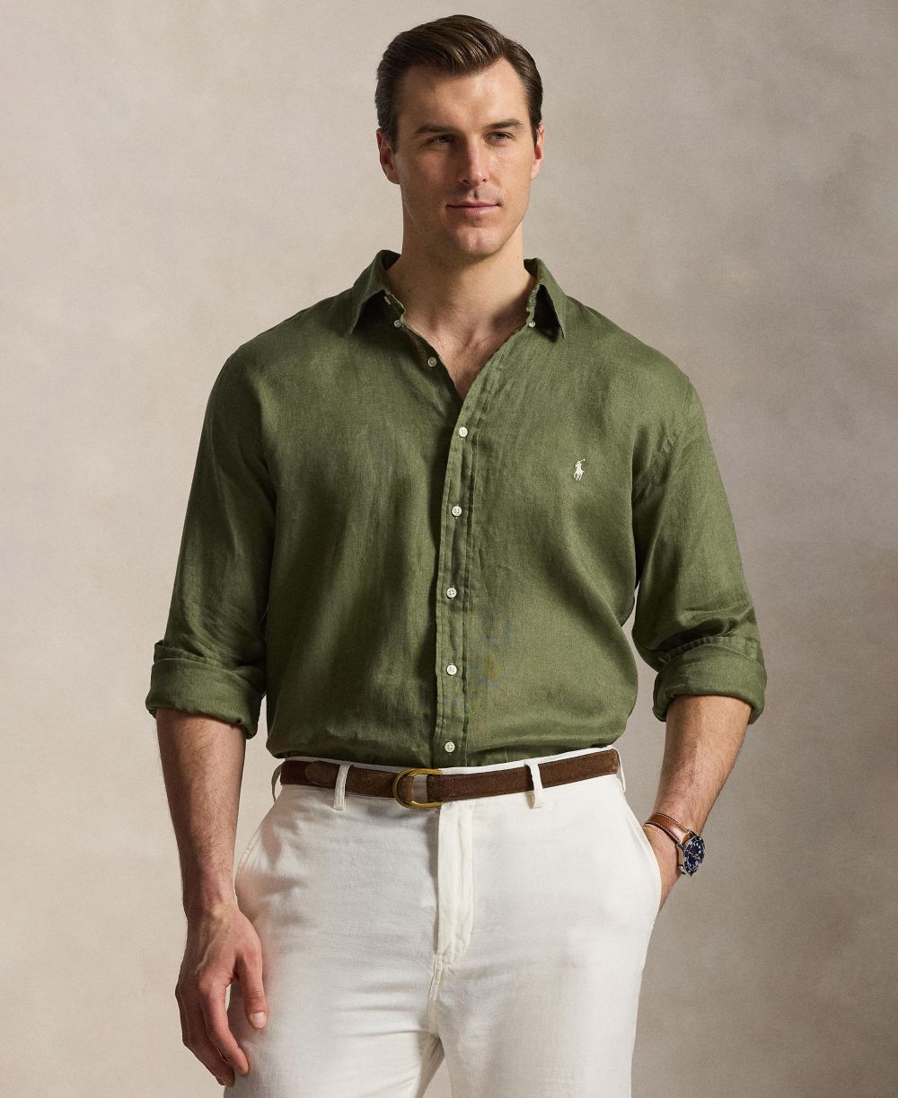 Men's Big & Tall Linen Shirt