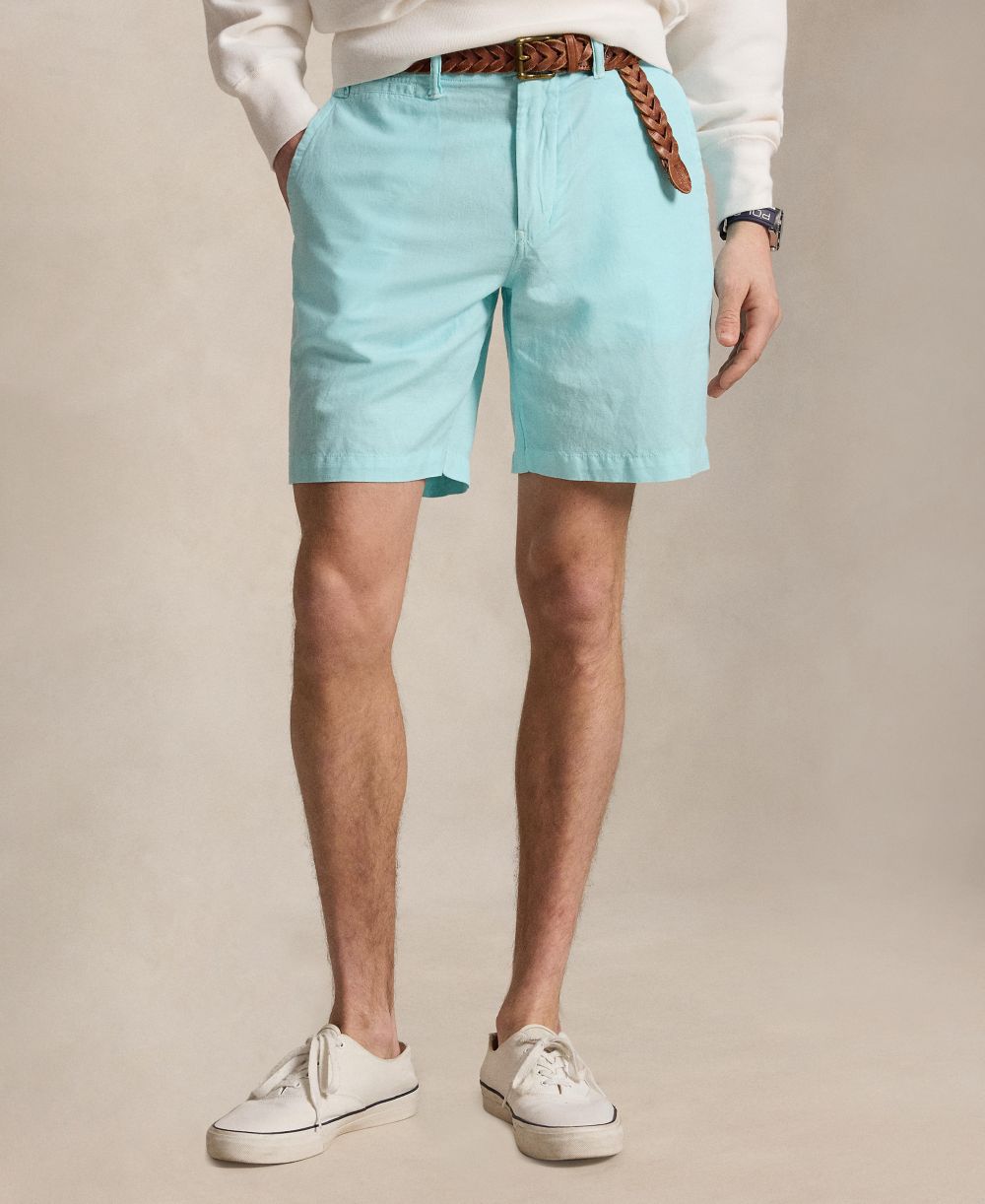 Men's 8.5" Straight-Fit Linen Cotton Chino Shorts