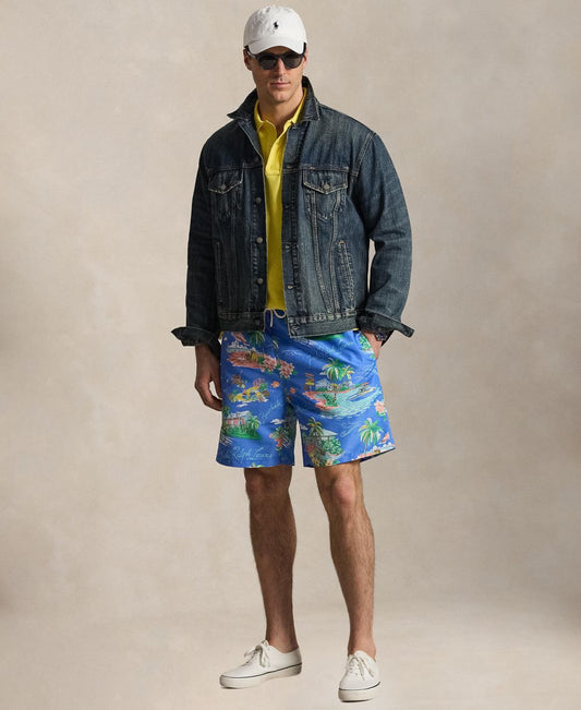 Men's Big & Tall Traveler Classic-Fit Polo Bear Swim Trunk