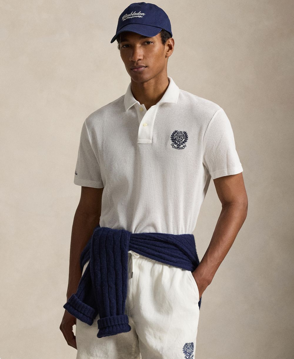 Men's Embroidered Wimbledon Collared Polo Shirt